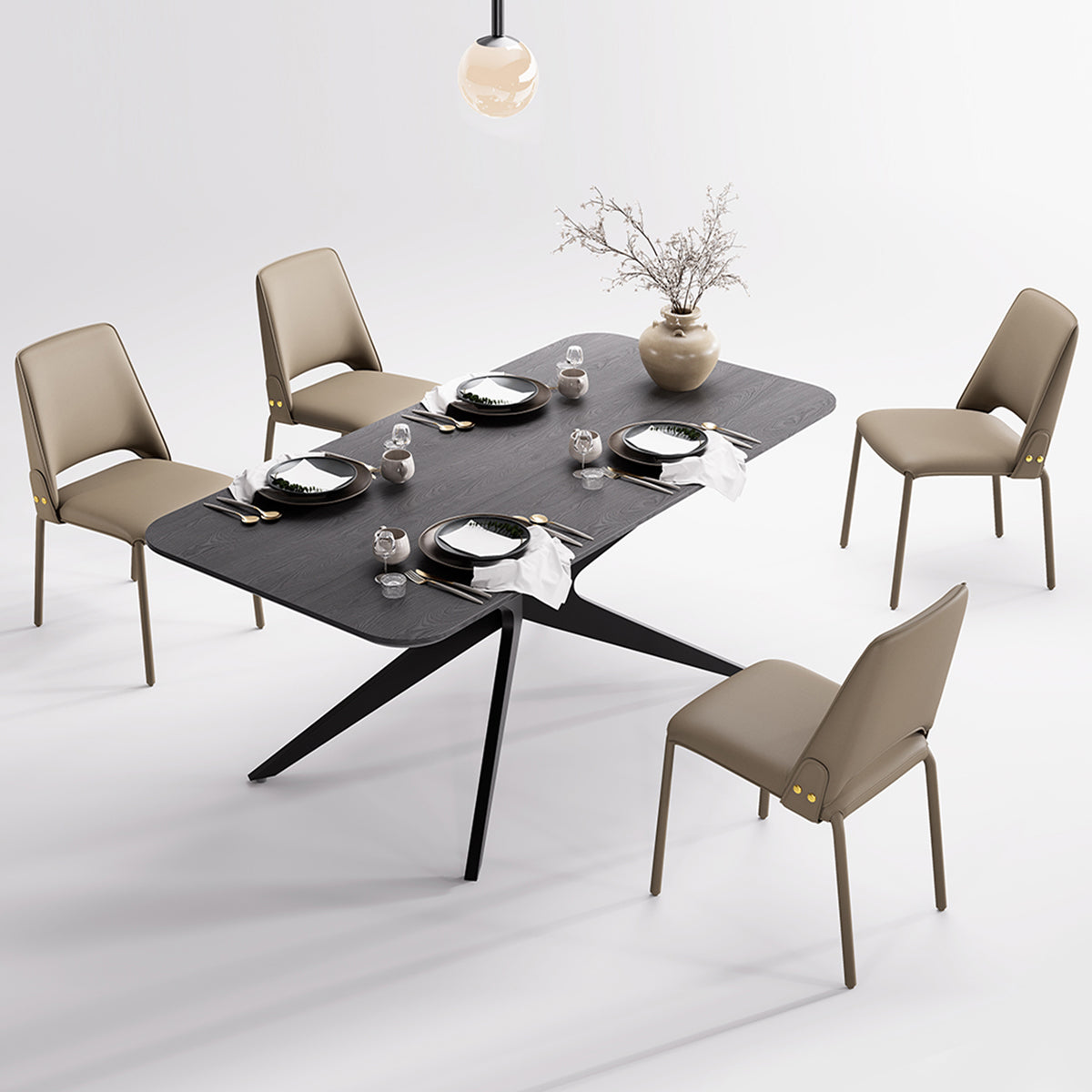 Kidol & Shellder Slope Premium Leather Dining Chairs