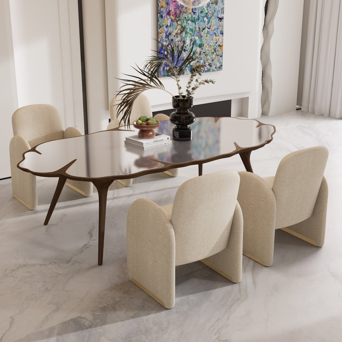 Kidol & Shellder Barrel Armchair Modular Dining Chairs