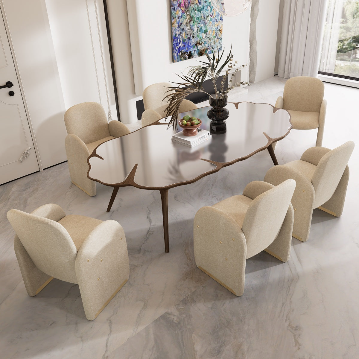 Kidol & Shellder Barrel Armchair Modular Dining Chairs