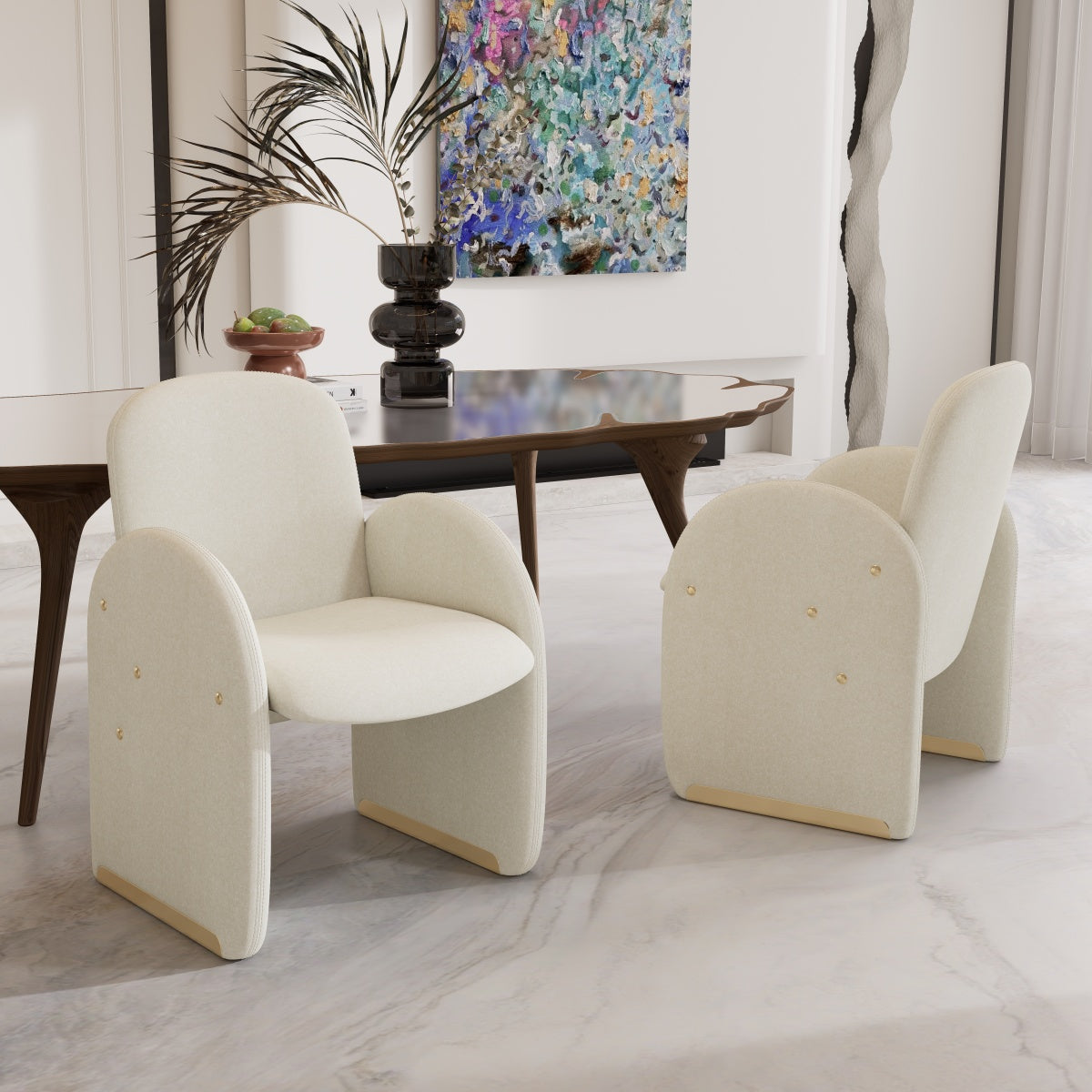Kidol & Shellder Barrel Armchair Modular Dining Chairs