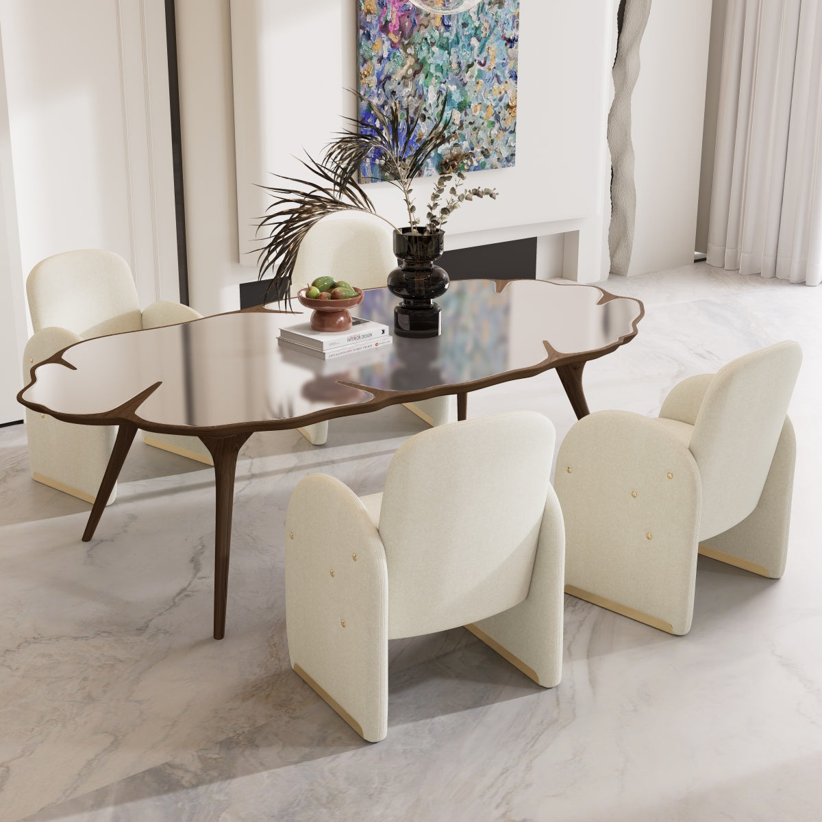 Kidol & Shellder Barrel Armchair Modular Dining Chairs
