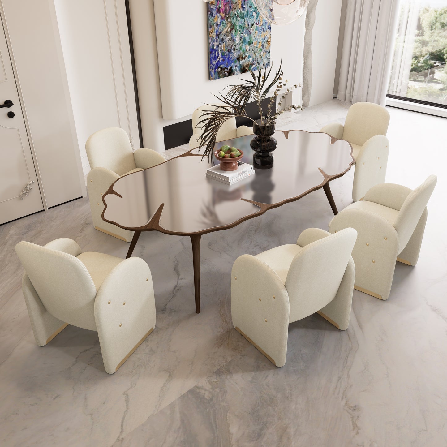 Kidol & Shellder Barrel Armchair Modular Dining Chairs