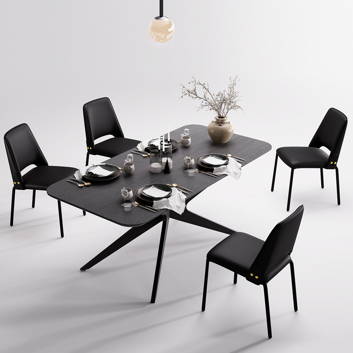 Kidol & Shellder Slope Premium Leather Dining Chairs