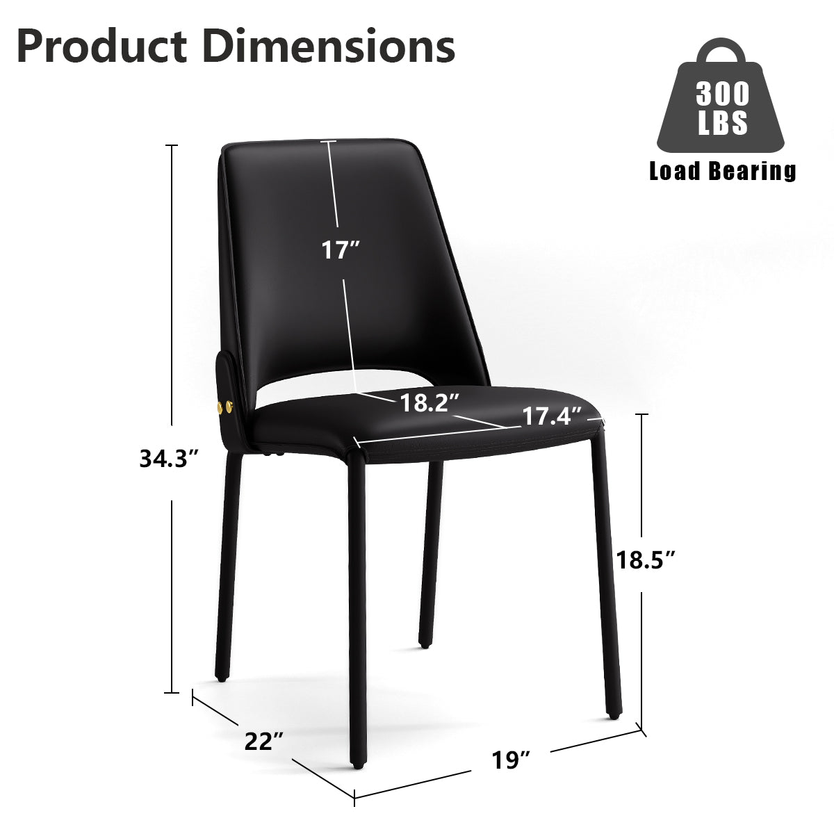 Kidol & Shellder Slope Premium Leather Dining Chairs