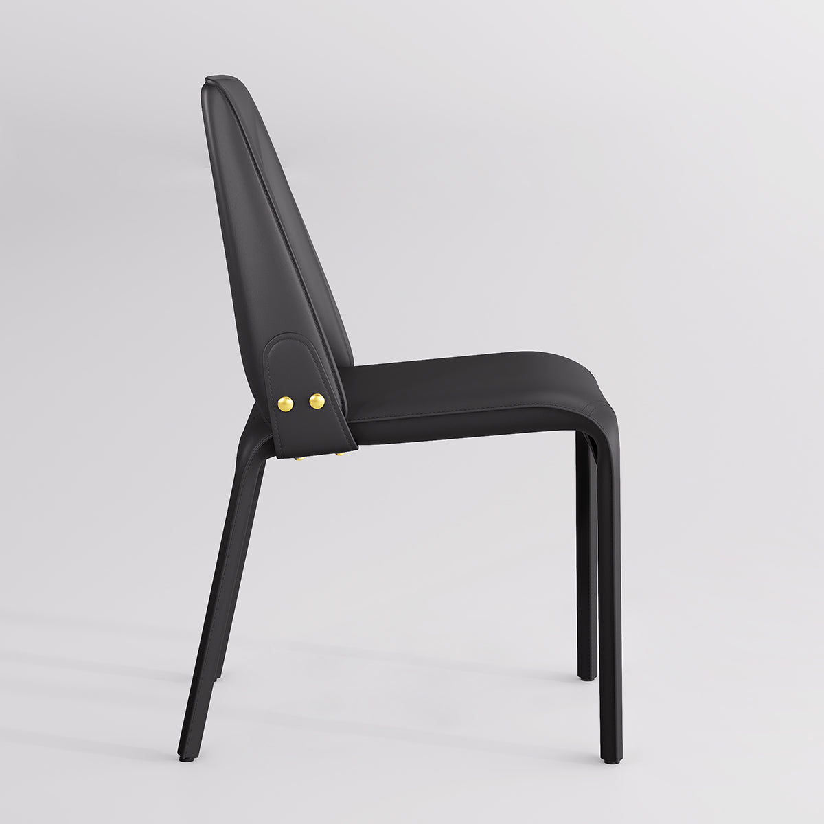 Kidol & Shellder Slope Sadddle Leather Dining Chairs