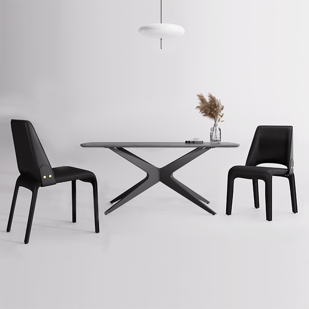 Kidol & Shellder Slope Sadddle Leather Dining Chairs