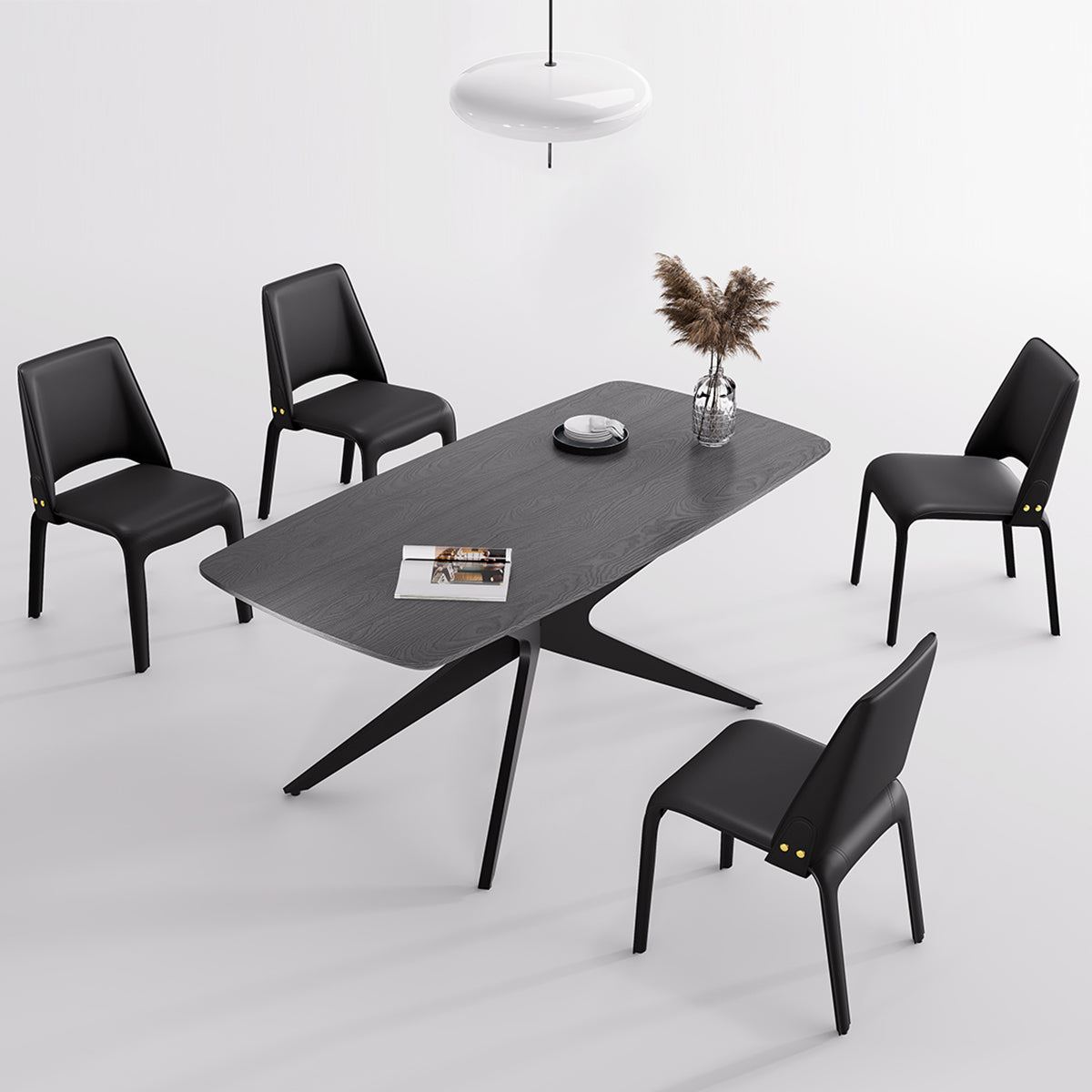 Kidol & Shellder Slope Sadddle Leather Dining Chairs