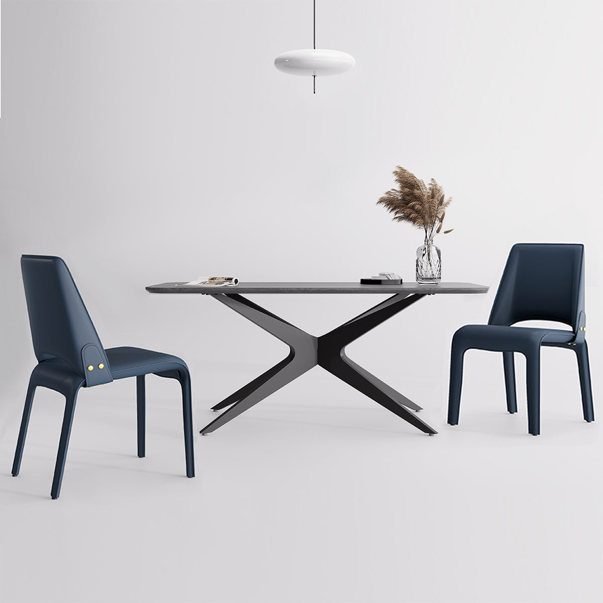 Kidol & Shellder Slope Sadddle Leather Dining Chairs