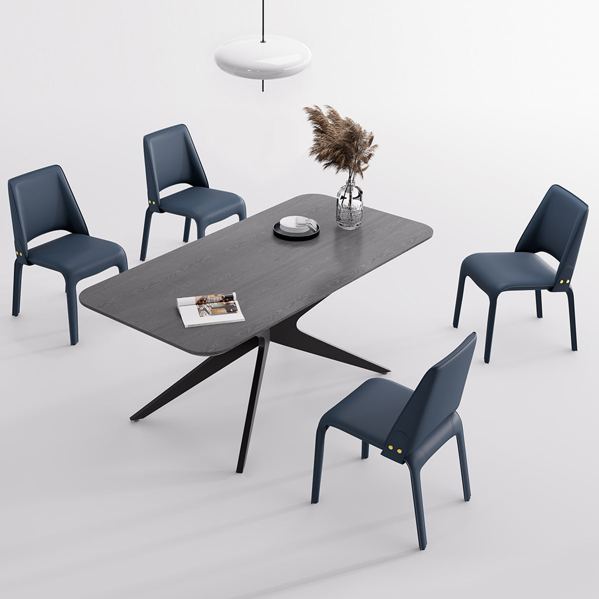 Kidol & Shellder Slope Sadddle Leather Dining Chairs