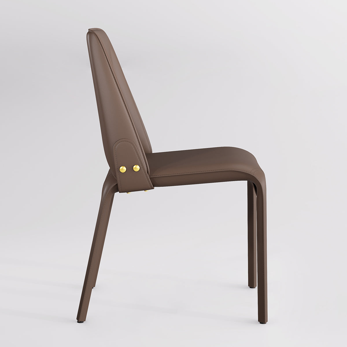 Kidol & Shellder Slope Sadddle Leather Dining Chairs
