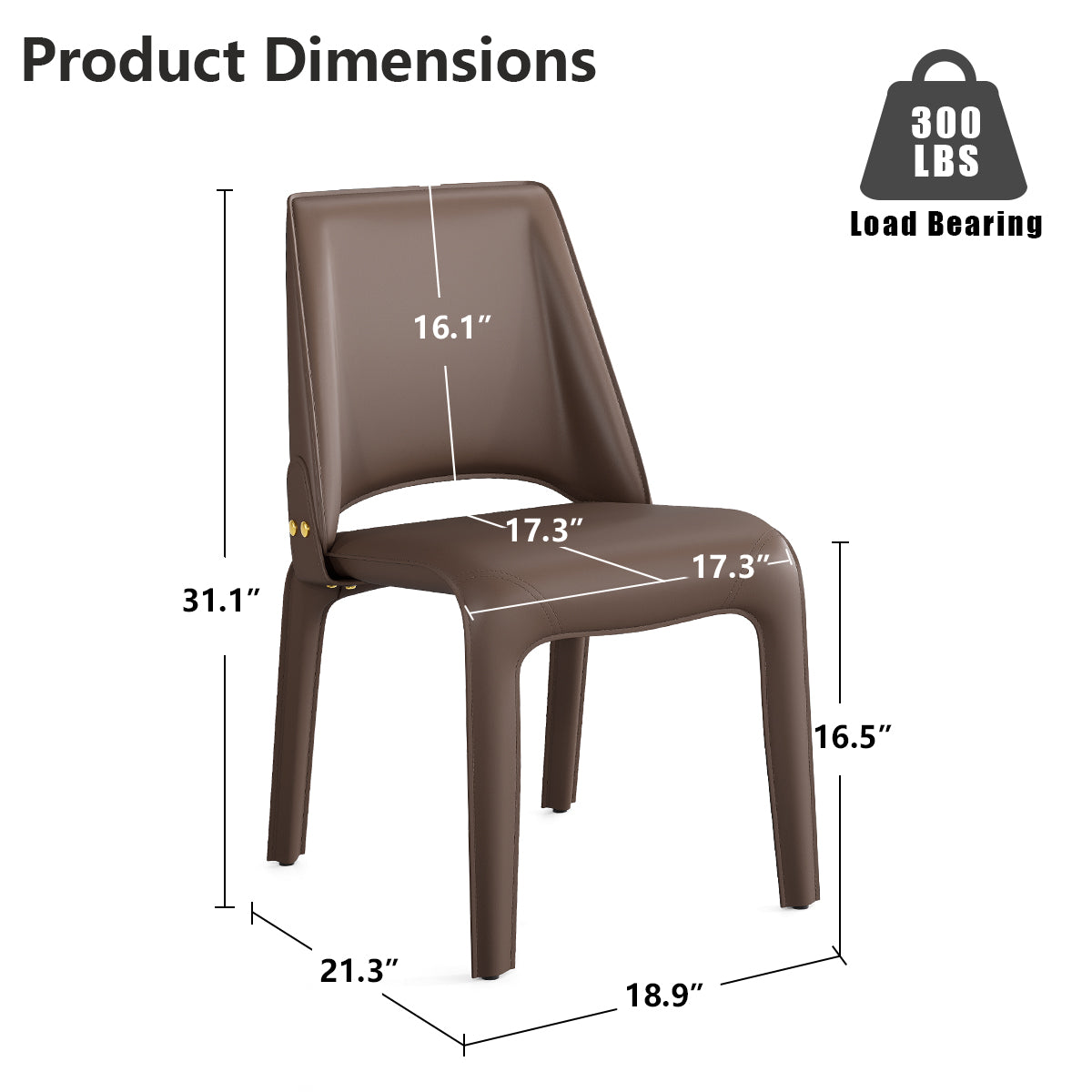 Kidol & Shellder Slope Sadddle Leather Dining Chairs
