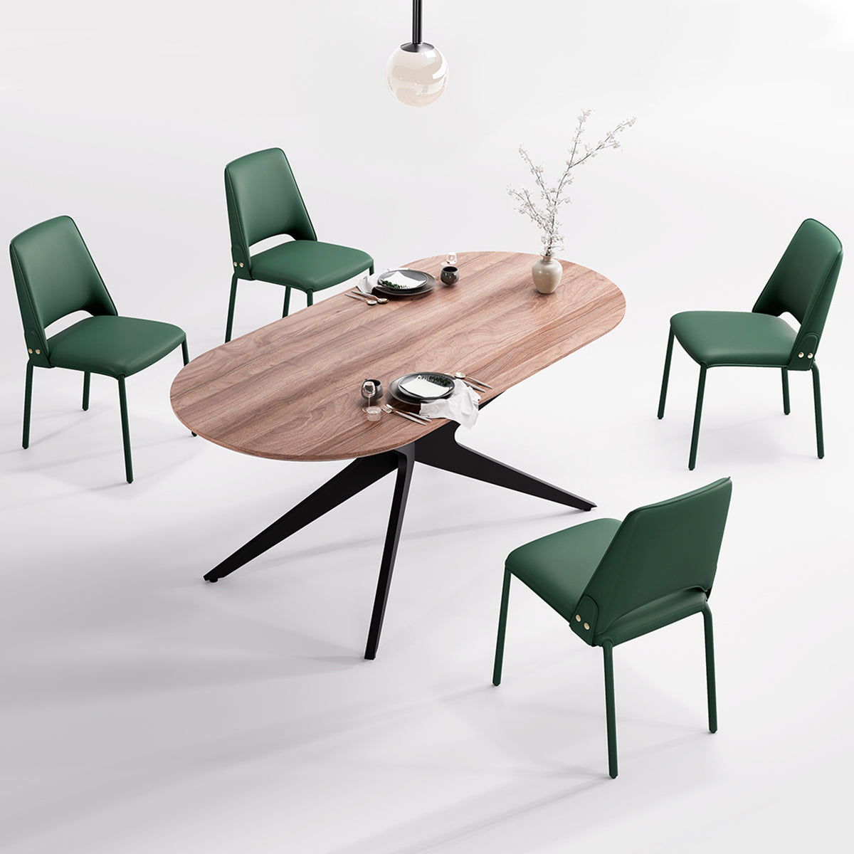 Kidol & Shellder Slope Premium Leather Dining Chairs