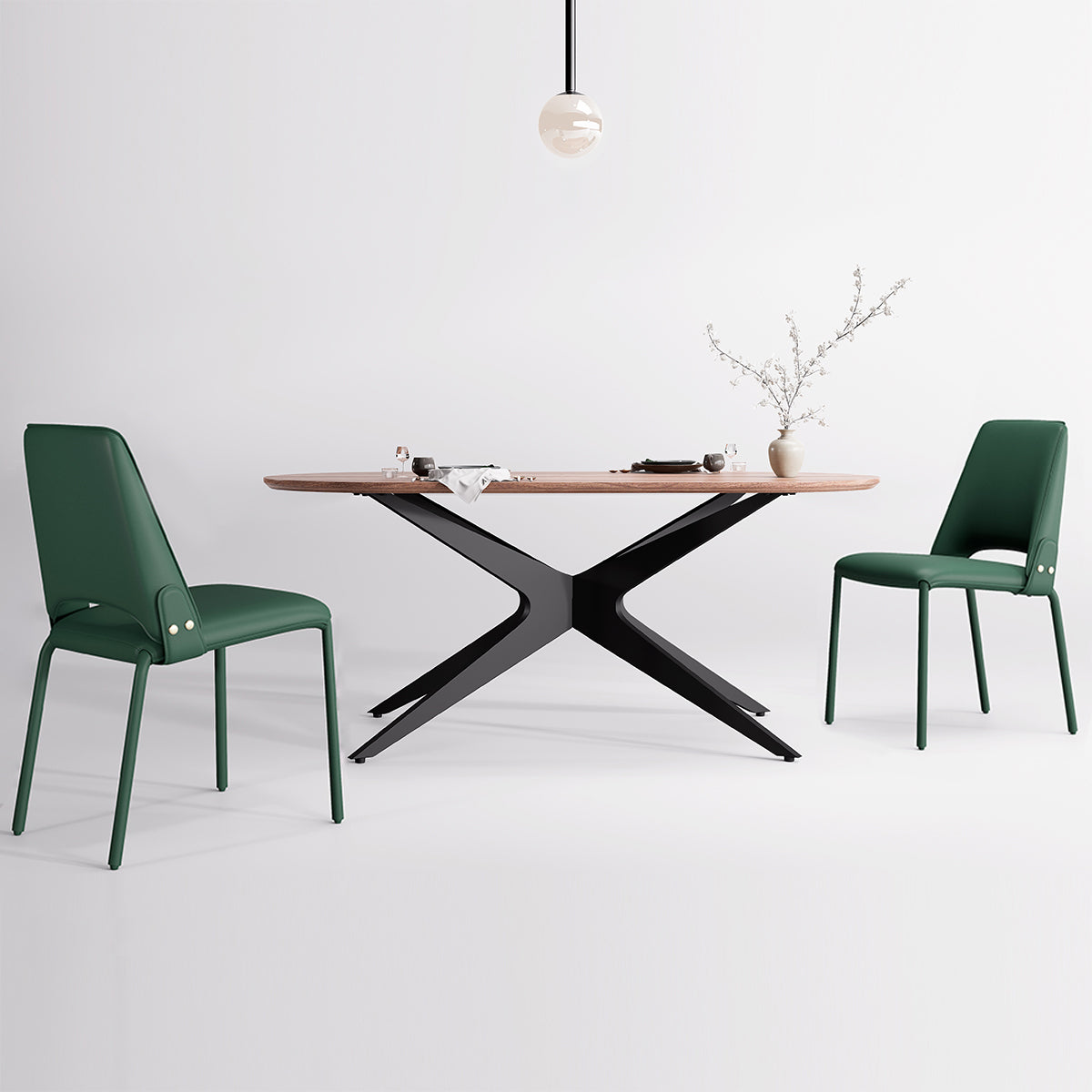Kidol & Shellder Slope Premium Leather Dining Chairs
