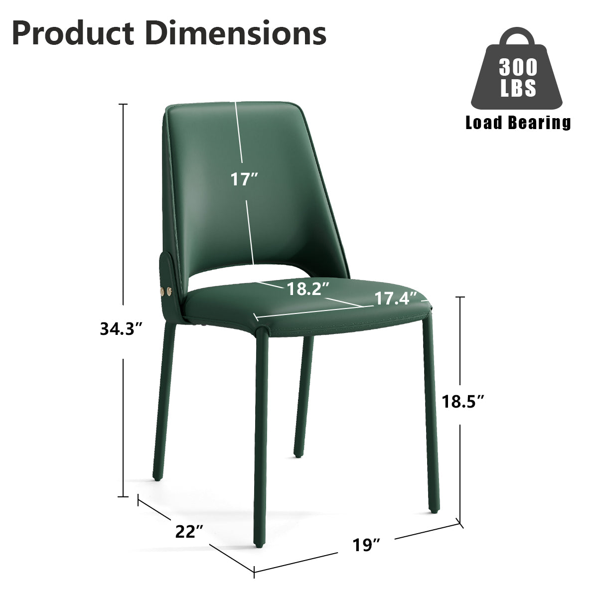 Kidol & Shellder Slope Premium Leather Dining Chairs