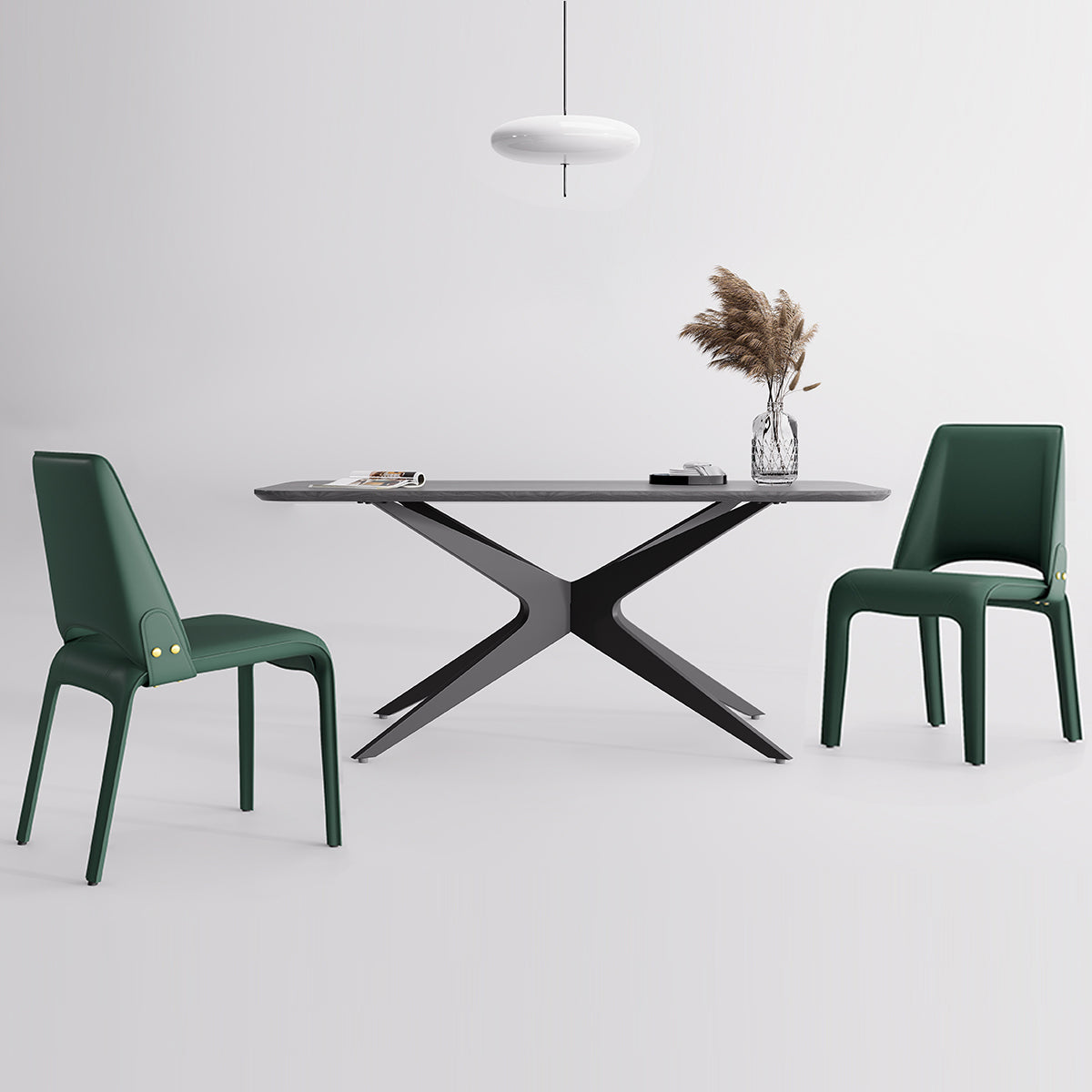 Kidol & Shellder Slope Sadddle Leather Dining Chairs