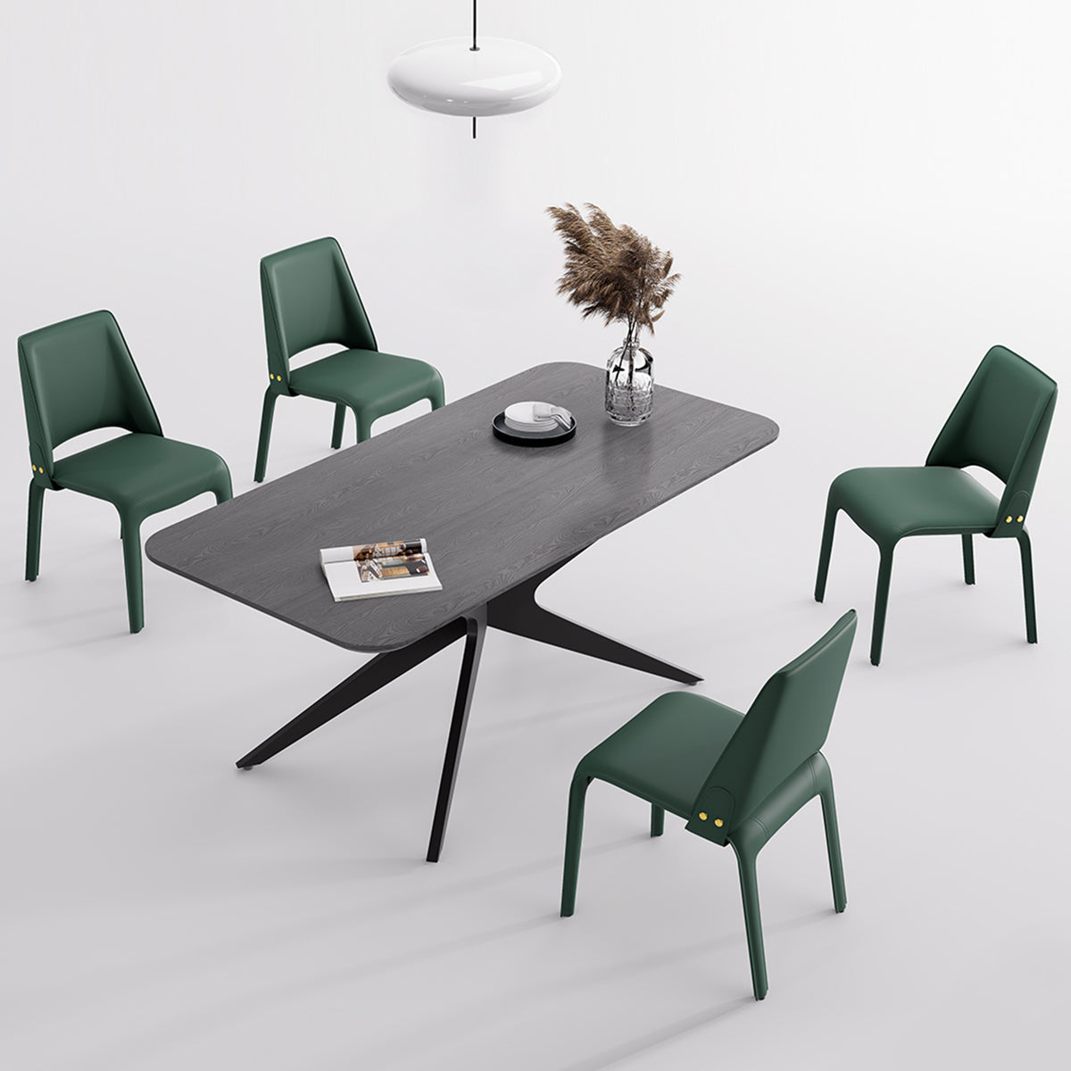 Kidol & Shellder Slope Sadddle Leather Dining Chairs