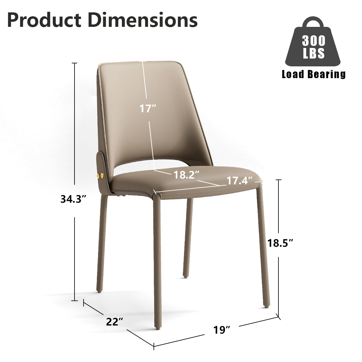 Kidol & Shellder Slope Premium Leather Dining Chairs