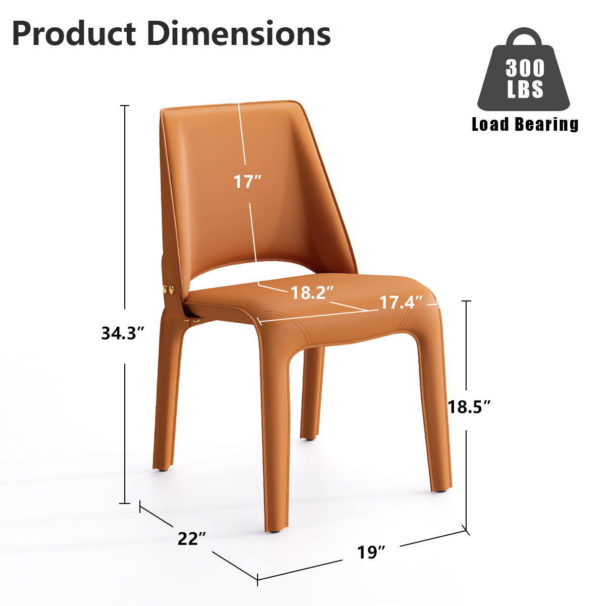 Kidol & Shellder Slope Sadddle Leather Dining Chairs