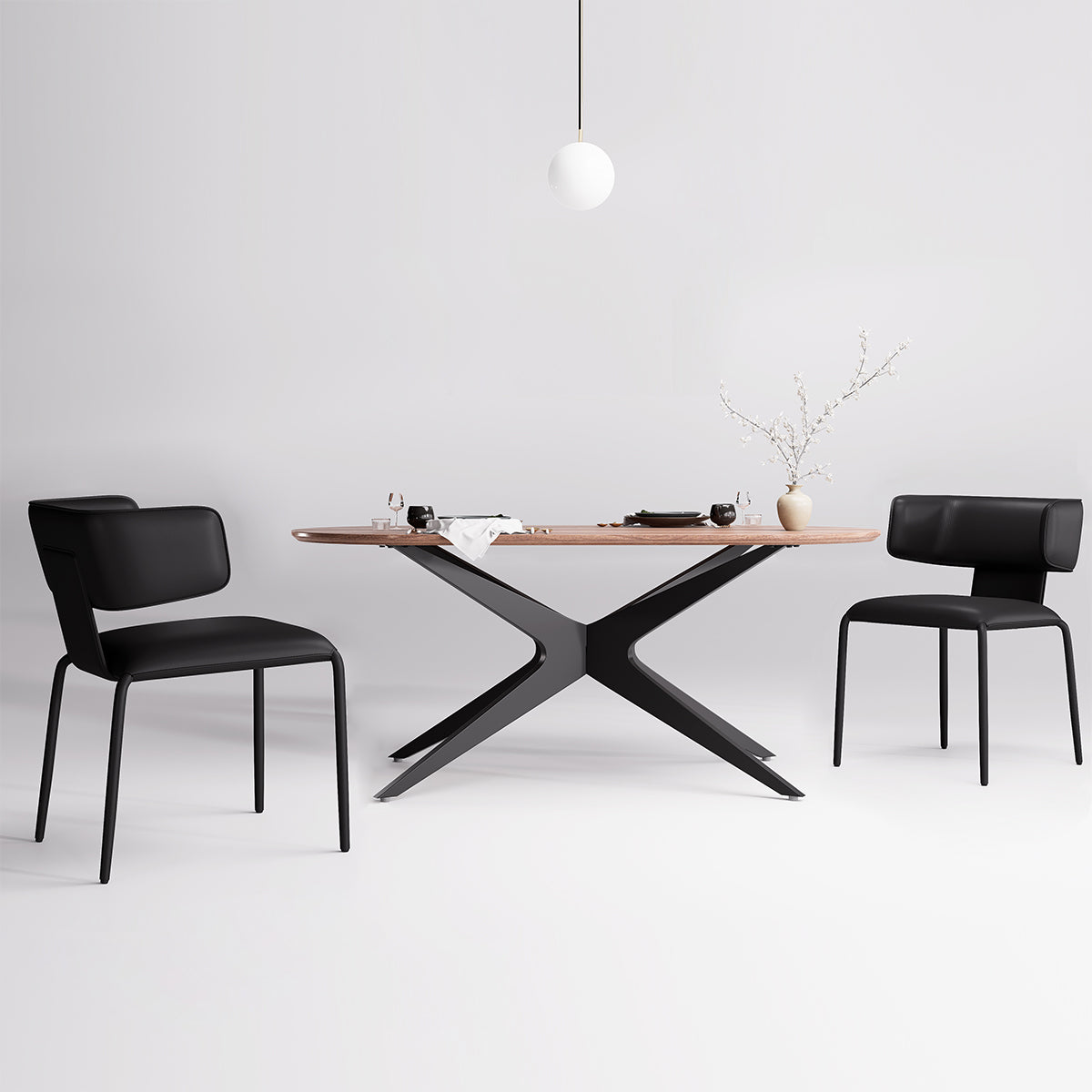 Kidol & Shellder Wing Premium Leather Dining Chairs
