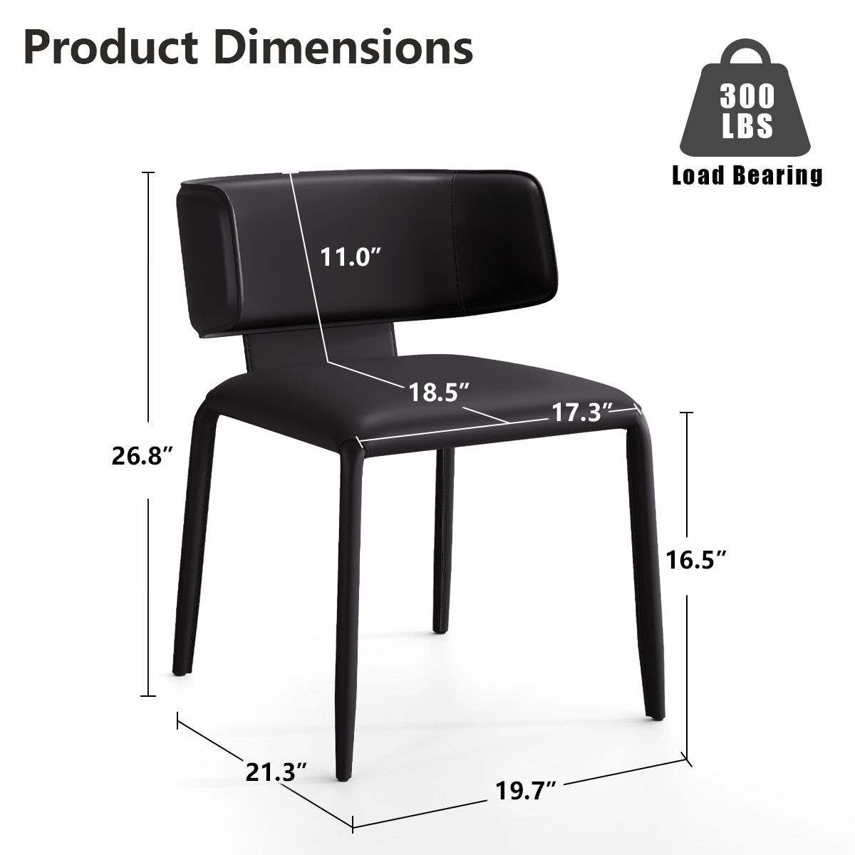 Kidol & Shellder Wing Sadddle Leather Dining Chairs