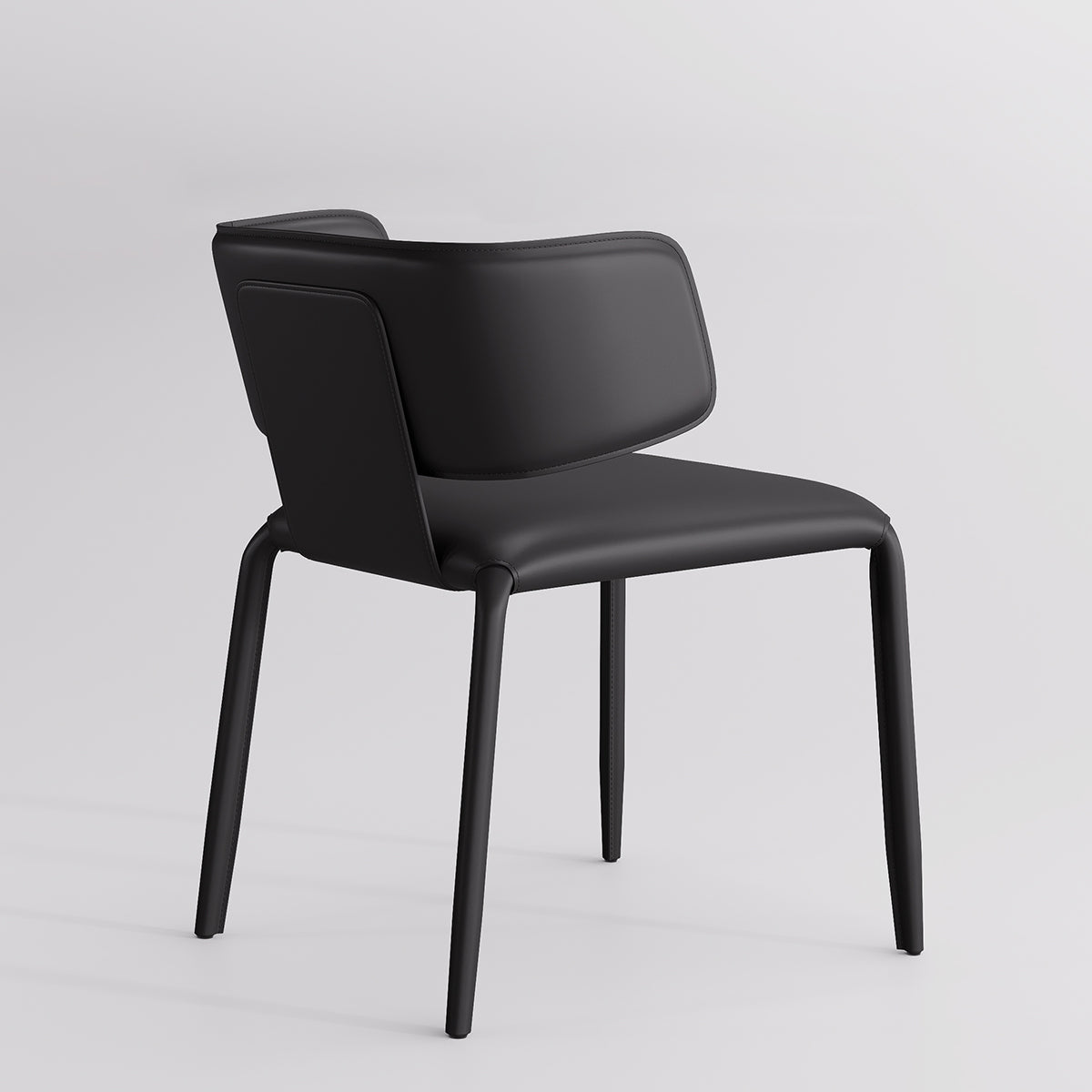 Kidol & Shellder Wing Sadddle Leather Dining Chairs