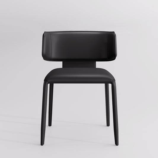 Kidol & Shellder Wing Sadddle Leather Dining Chairs