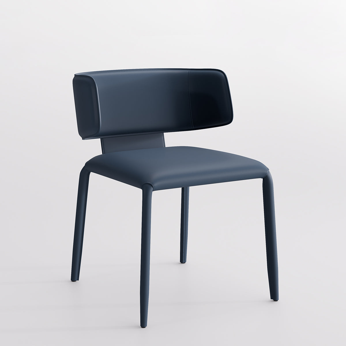 Kidol & Shellder Wing Sadddle Leather Dining Chairs