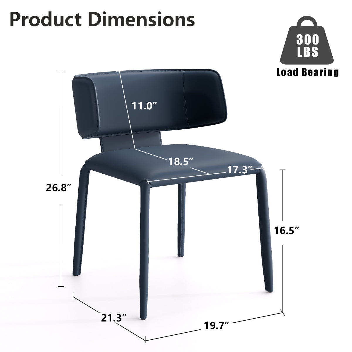 Kidol & Shellder Wing Sadddle Leather Dining Chairs