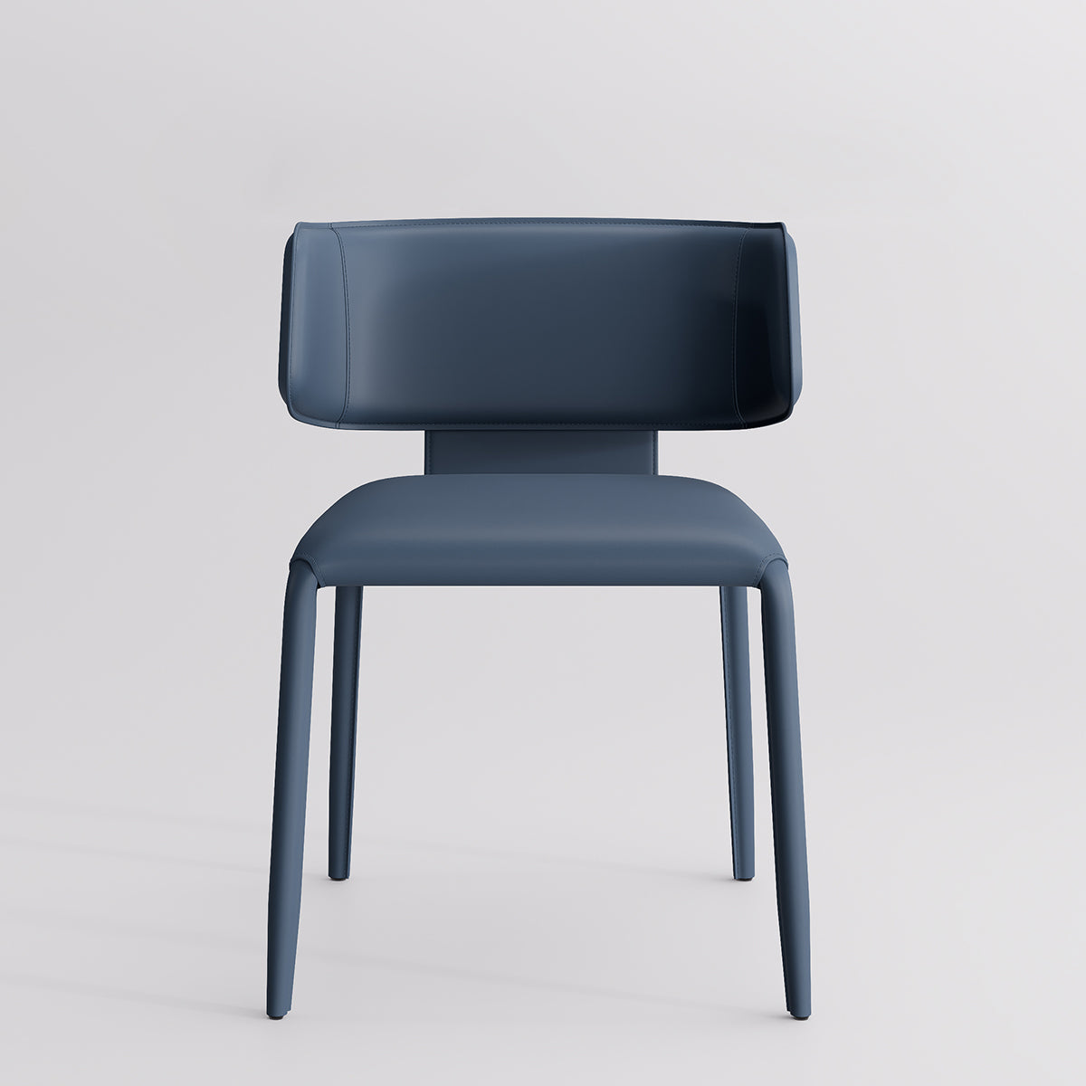 Kidol & Shellder Wing Sadddle Leather Dining Chairs