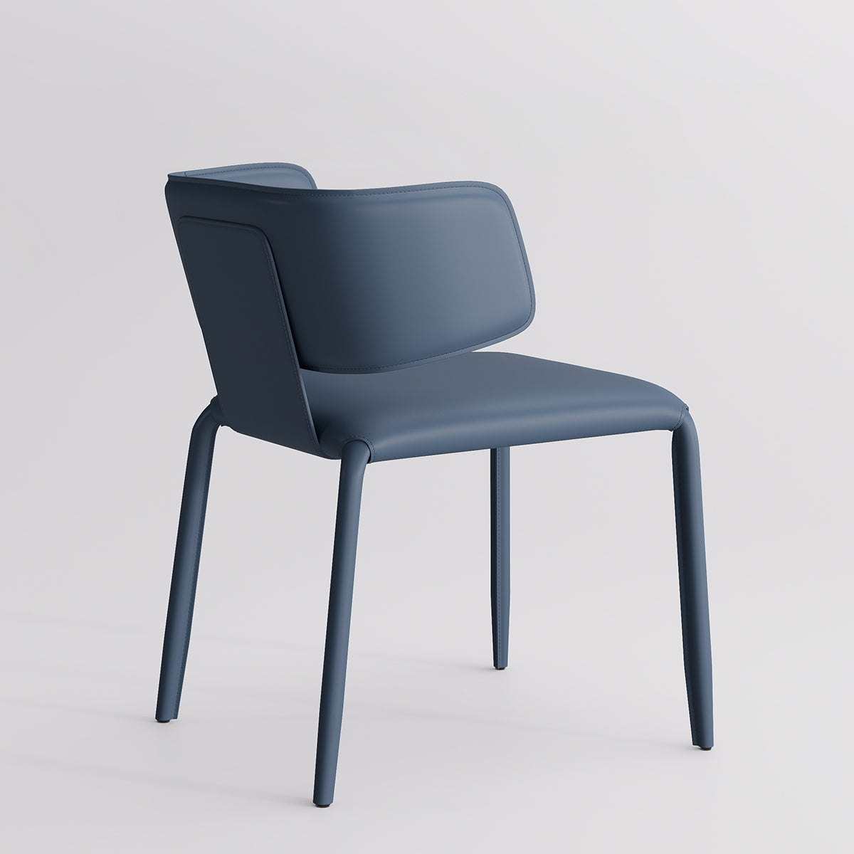 Kidol & Shellder Wing Sadddle Leather Dining Chairs