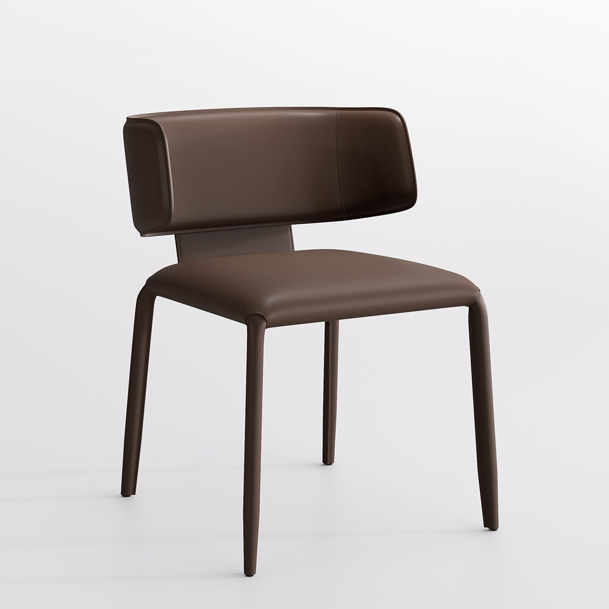 Kidol & Shellder Wing Sadddle Leather Dining Chairs