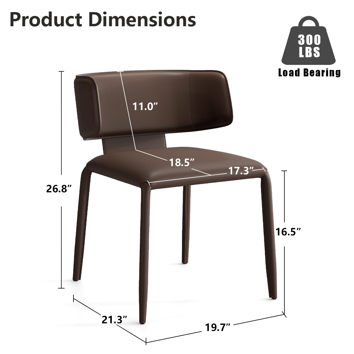 Kidol & Shellder Wing Sadddle Leather Dining Chairs