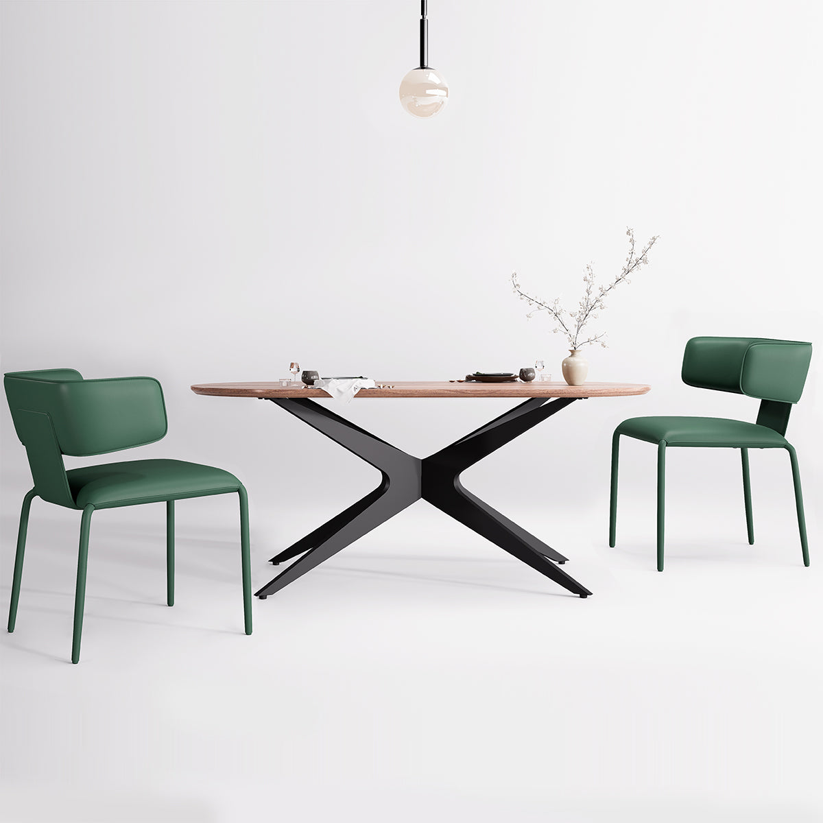 Kidol & Shellder Wing Premium Leather Dining Chairs
