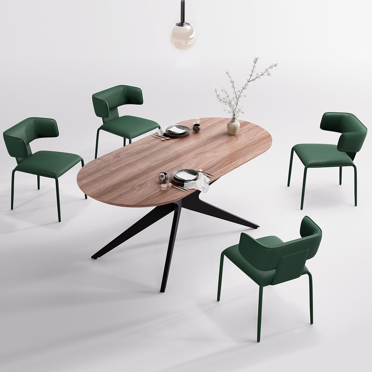 Kidol & Shellder Wing Premium Leather Dining Chairs