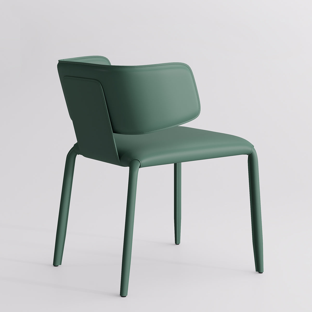Kidol & Shellder Wing Sadddle Leather Dining Chairs