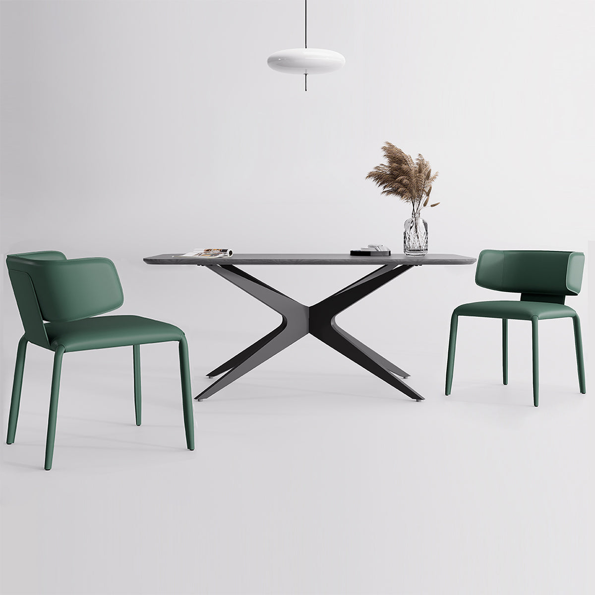 Kidol & Shellder Wing Sadddle Leather Dining Chairs