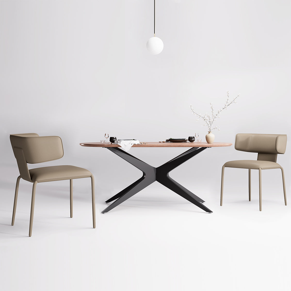 Kidol & Shellder Wing Premium Leather Dining Chairs