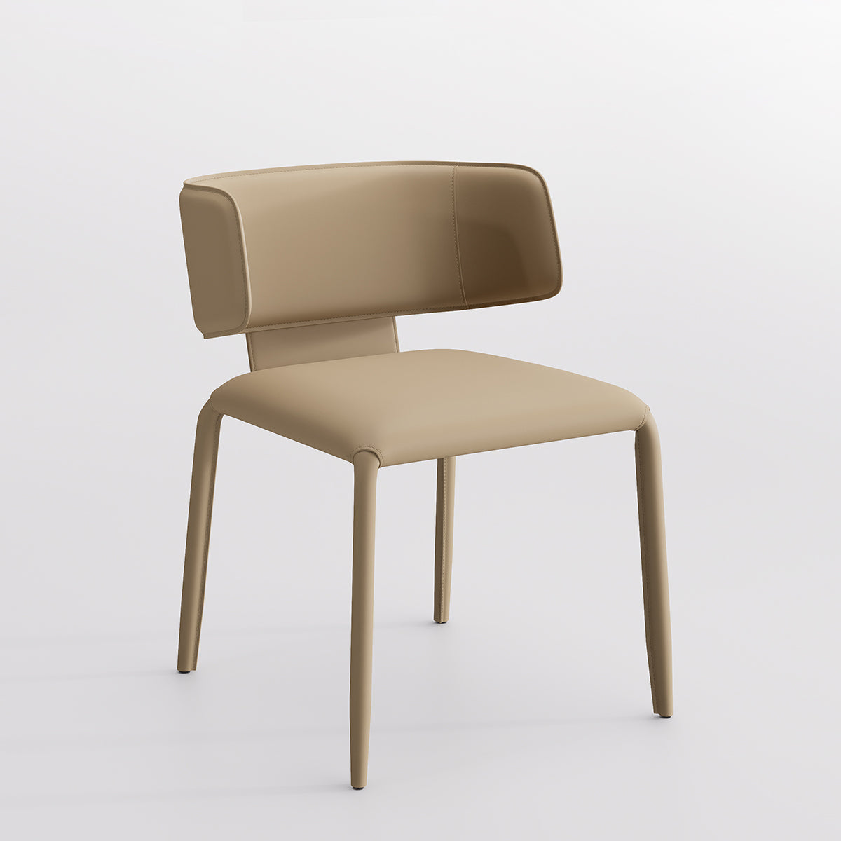 Kidol & Shellder Wing Sadddle Leather Dining Chairs