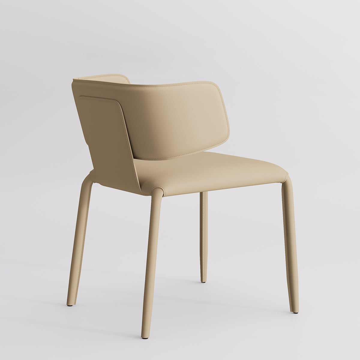 Kidol & Shellder Wing Sadddle Leather Dining Chairs