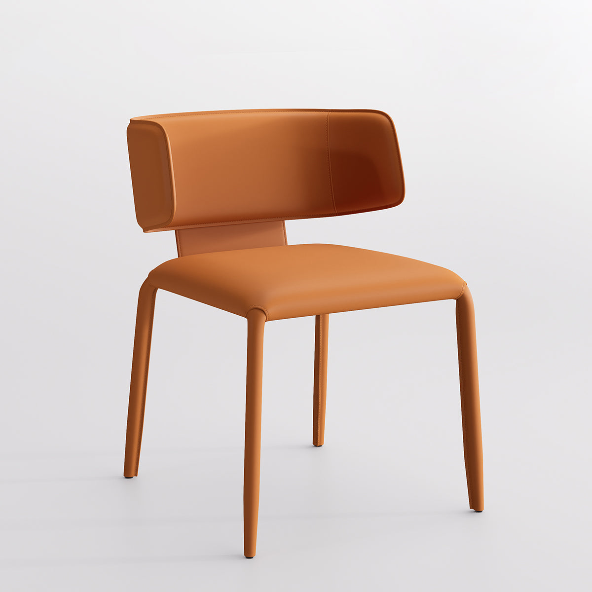Kidol & Shellder Wing Sadddle Leather Dining Chairs