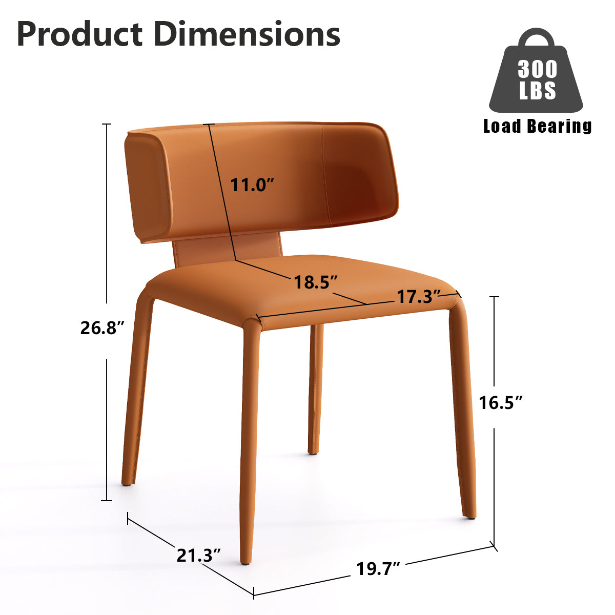 Kidol & Shellder Wing Sadddle Leather Dining Chairs