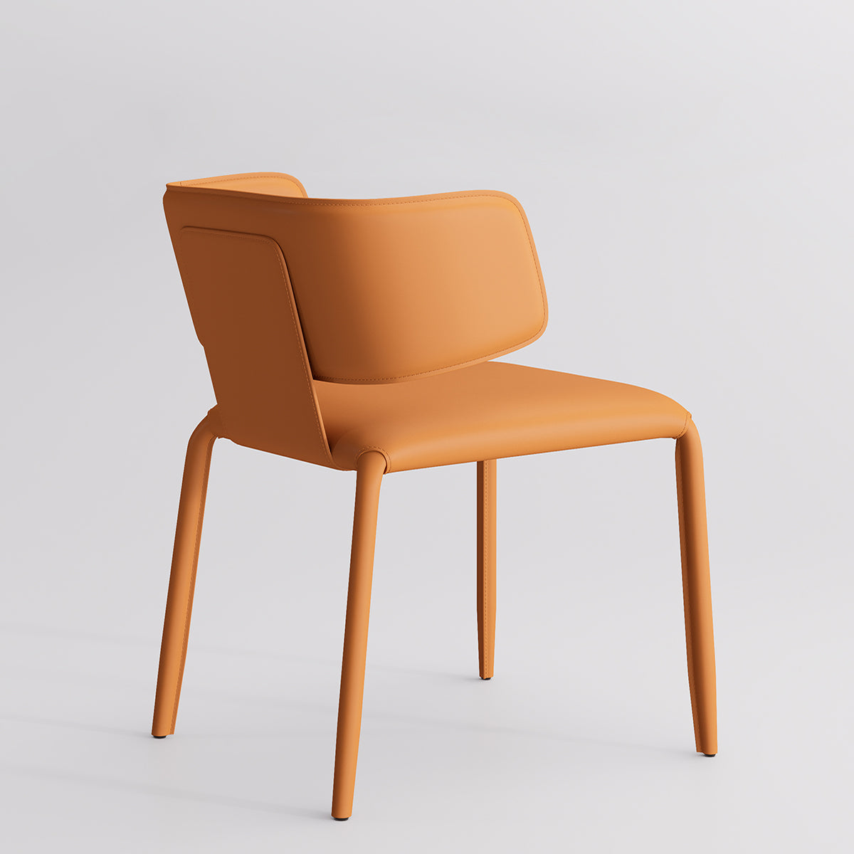 Kidol & Shellder Wing Sadddle Leather Dining Chairs
