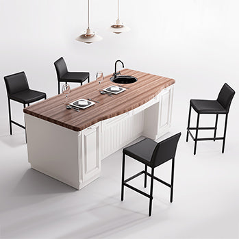 Kidol & Shellder Track Premium Leather Bar Stools