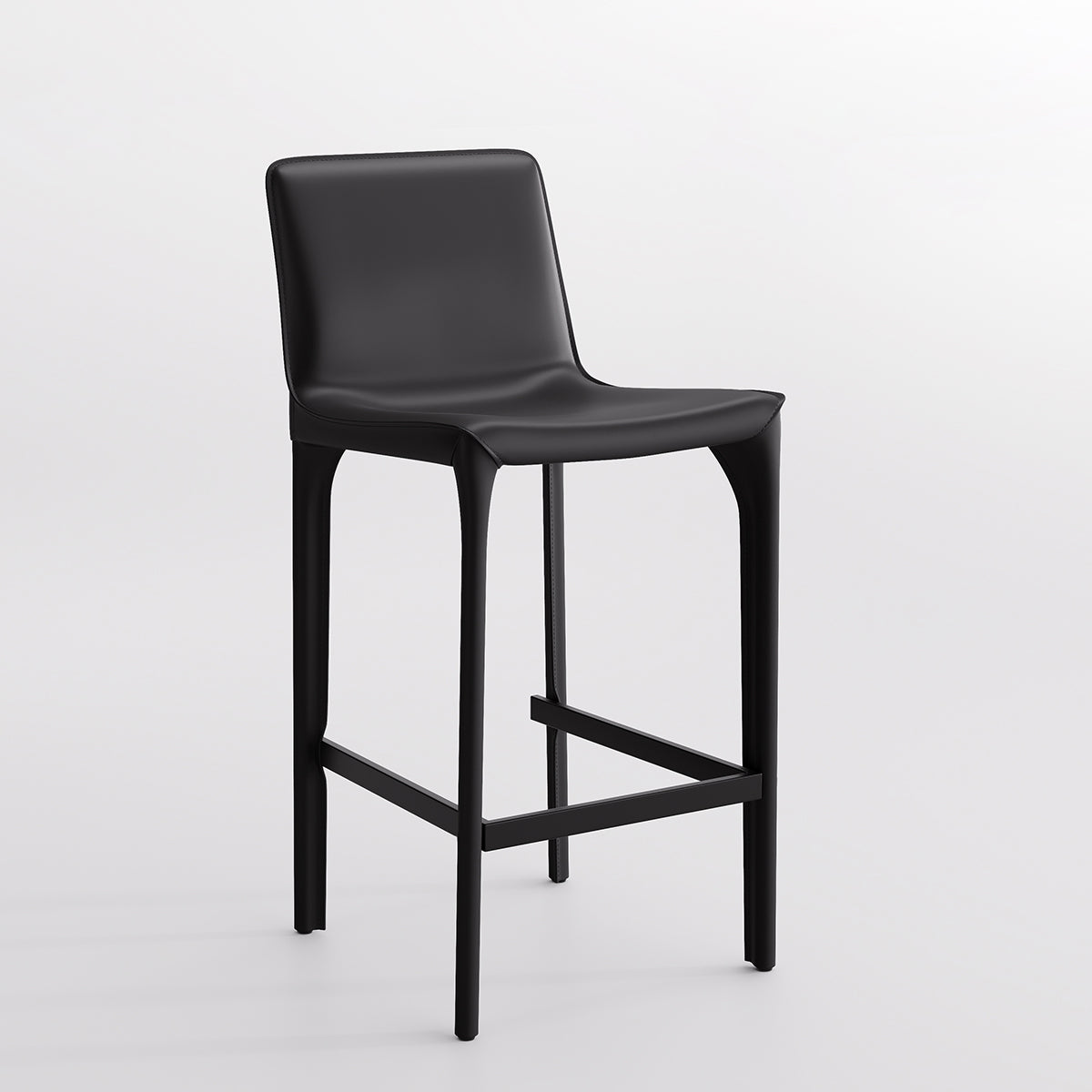 Kidol & Shellder Track Sadddle Leather Bar Stools