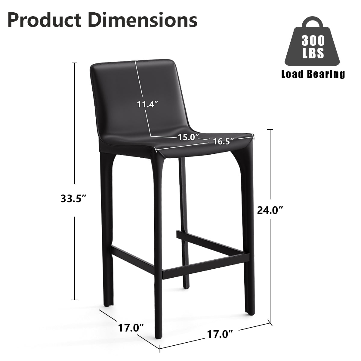 Kidol & Shellder Track Sadddle Leather Bar Stools
