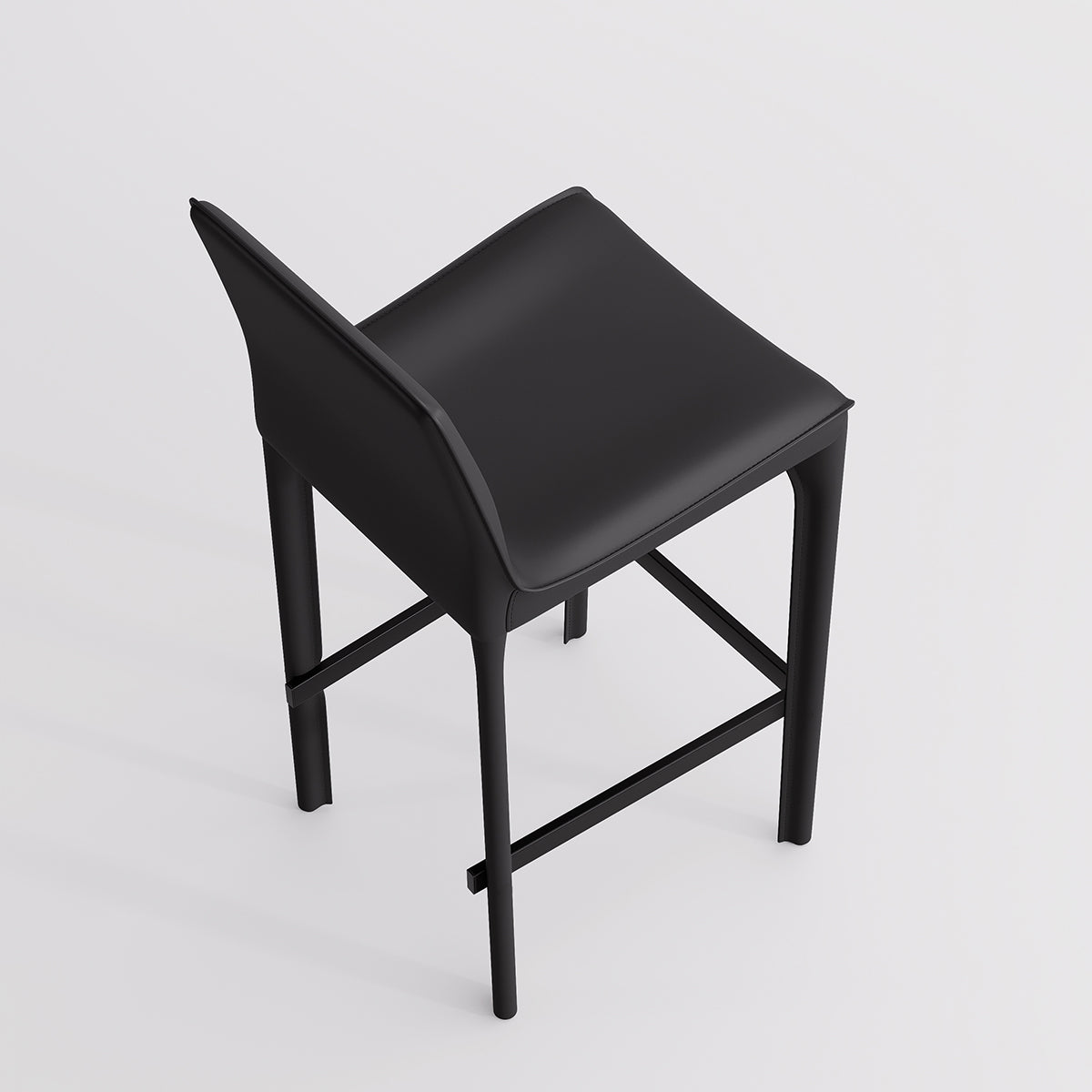 Kidol & Shellder Track Sadddle Leather Bar Stools