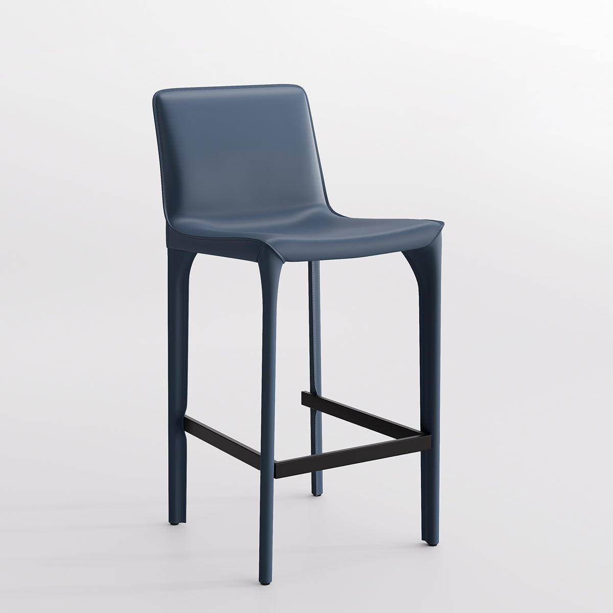 Kidol & Shellder Track Sadddle Leather Bar Stools