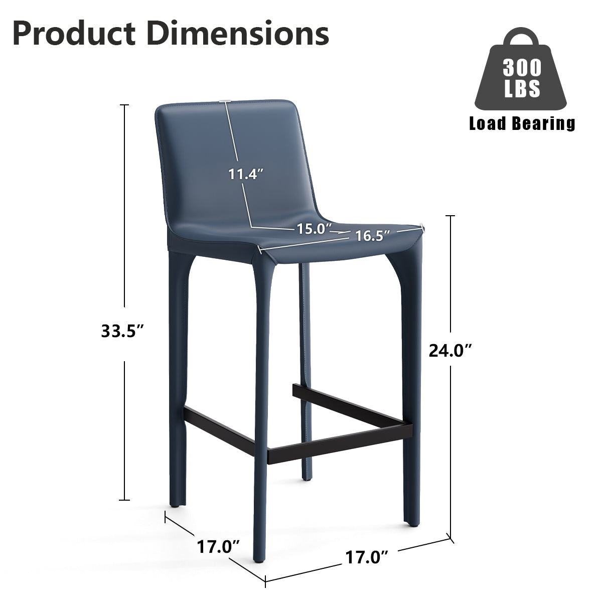 Kidol & Shellder Track Sadddle Leather Bar Stools