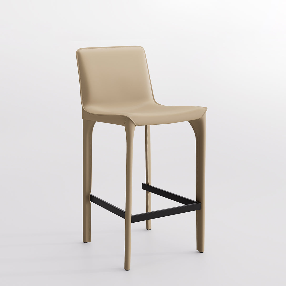 Kidol & Shellder Track Sadddle Leather Bar Stools