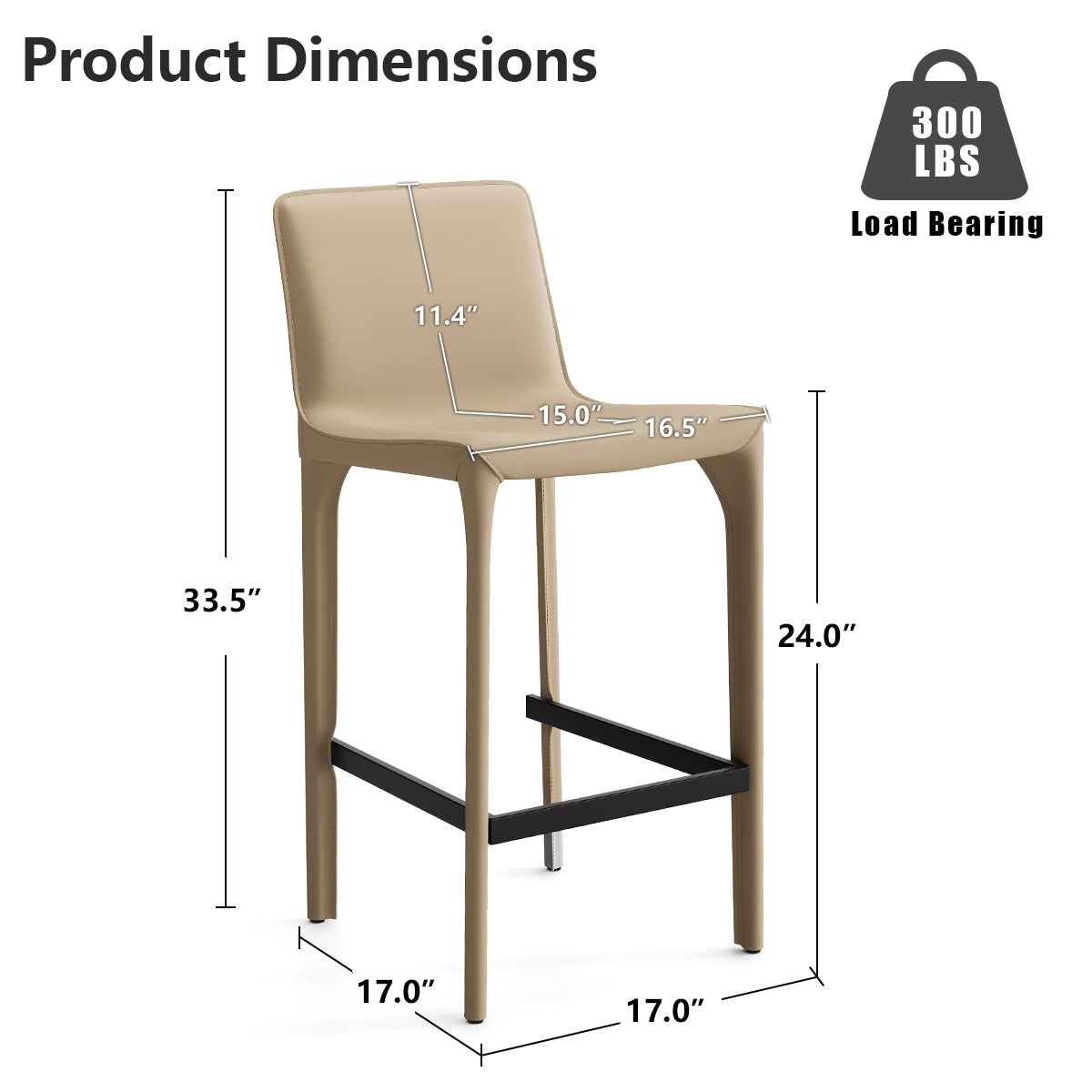 Kidol & Shellder Track Sadddle Leather Bar Stools